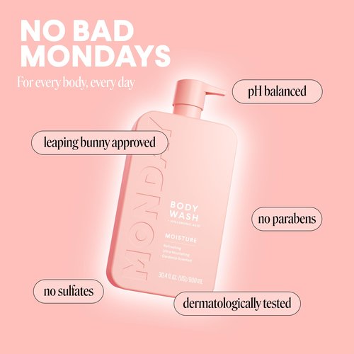 MONDAY HAIRCARE MOISTURE Body Wash in Fresh Gardenia with Hyaluronic Acid & Shea Butter for All Skin Types, 900 mL (Pack of 2)