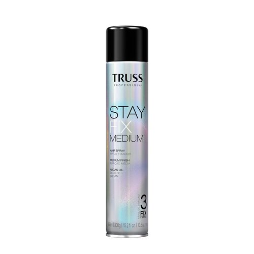 TRUSS Stay Fix Flexible Hold Hair Spray for Women - Medium Hold, Anti Frizz Spray with Argan Oil - Aerosol Finishing Styling Product for Natural Hairstyles (15.2 fl oz)