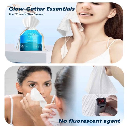 Face towels roll。Hanging face towel disposable,Disposable face towels, MIXUISEE cotton face cloths,super thick 150% face wipes, Suitable for makeup removal and cleansing (Thickened 210 PCS)