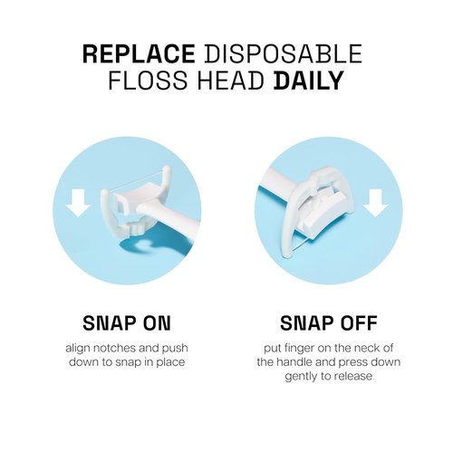 Listerine Ultraclean Access Flossers Disposable Heads Fresh Mint Crystals 28 Each (Pack of 6)