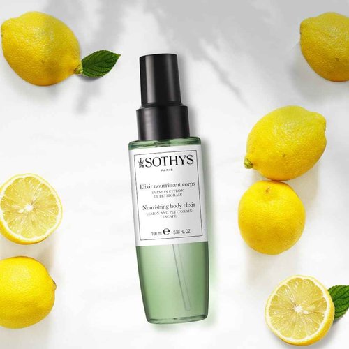 SOTHYS Nourishing Body Elixir | Lemon & Petitgrain Escape | Hydrating Perfumed Body Oil with Vitamin E & Sunflower