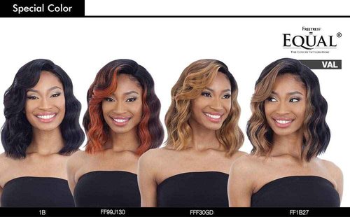 Freetress Equal Synthetic 5 Inch Lace Part Wig - VAL (1B Off Black)