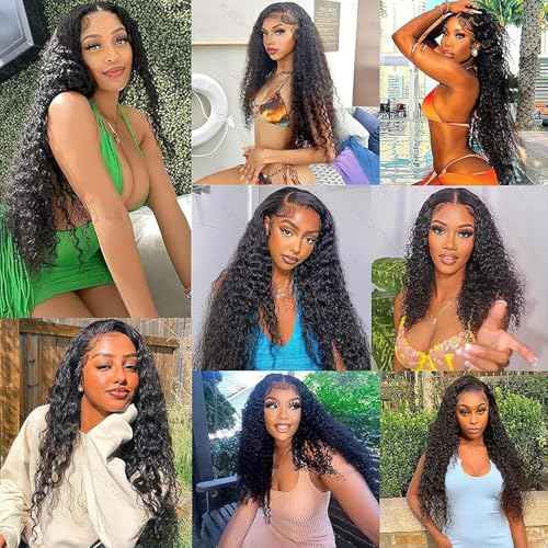 SODLIS 5x5 HD Lace Closure Wigs Human Hair Wear And Go Glueless Wigs Human Hair Pre Plucked With Baby Hair Ready to Go Deep Wave Lace Front Wigs Human Hair for Women (Black, 28 Inch, Curly)