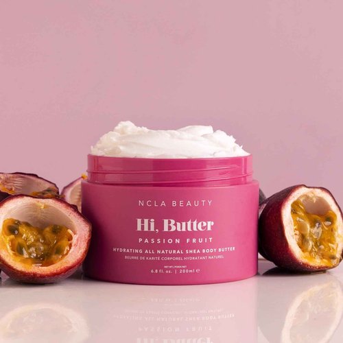 NCLA - Hi, Butter Natural Shea Body Butter | Vegan, Cruelty-Free, Clean Skincare (Passionfruit, 6.8 oz | 200 ml)