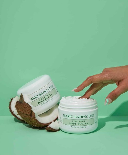 Mario Badescu Coconut Body Wash & Body Butter Bundle – Hydrating Shower Gel Soap & Moisturizing Cream for Smooth, Soft Skin Care – Summer Beach Vacation Essentials for Women & Men