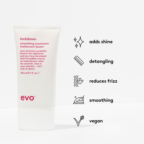 EVO Lockdown Smoothing Treatment - Leave-In Hair Treatment - Protects Color-Treated Hair and Reduces Frizz - 150ml / 5.1fl.oz