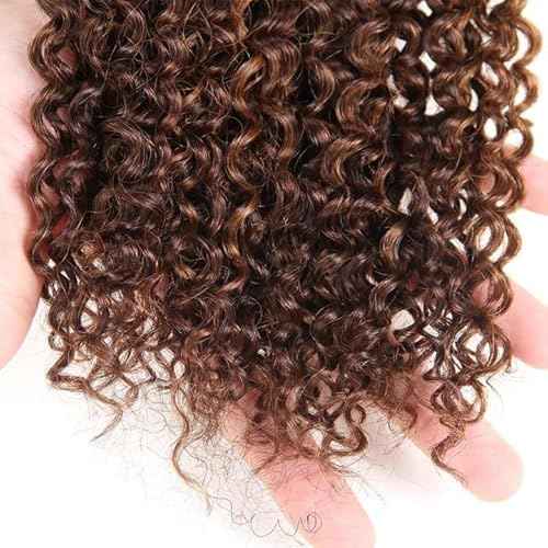 P4/30 Highlight Ombre Deep Wave Bundles Human Hair 26 28 30 Inch Unprocessed Brown Highlight Human Hair Bundles Extension
