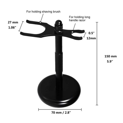 Makidar Premium Razor and Shaving Brush Stand Safety Razor Double-Sided Holder