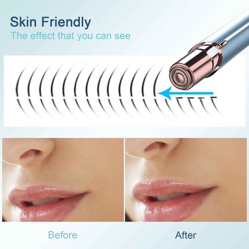 Facial Hair Remover for Women Blue Color with 8-pc Replacement Heads