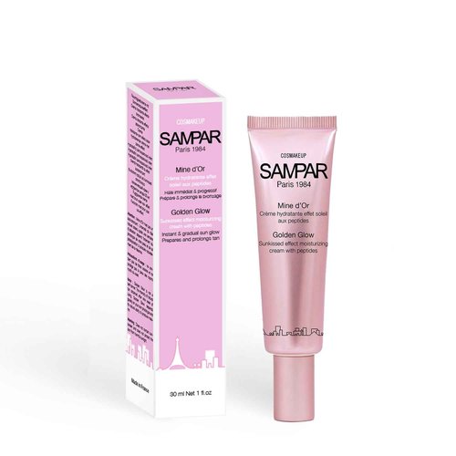 SAMPAR Golden Glow - Illuminating Face Moisturizer with Vitamin C & Antioxidants - Enhances Skin Radiance, Reduces Fine Lines & Boosts Glow - For All Skin Types - Cruelty-Free, 1 oz