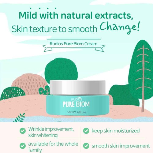 RUDIOS Pure Biom Facial Moisture Cream (50ml 1.69 fl oz)