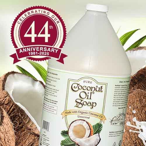 NutriBiotic ? Pure Coconut Oil Soap, Unscented, 1 Gallon | Certified Organic, Unrefined, Biodegradable, Vegan & Made without GMOs, Gluten, Parabens Or Sulfates | Rich, Cleansing Lather