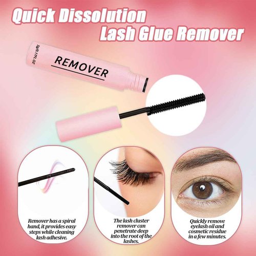 DNSGOOR DIY Lash Extension Kit 630Pcs 10-18mm D Curl Lashes Clusters with Lash Bond and Seal Glue Remover Lash Shampoo Cleansing Brush Headband Wristband Tweezers Eyelash Brush Applicator