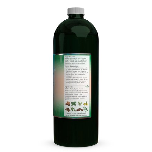 Silver Tongue Oral Care - All Natural Colloidal Silver Mouthwash, 32 fl oz