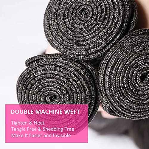 Human Hair Bundles 24 24 24 Inch Body Wave Bundles Human Hair 12A Unprocessed Brazilian Virgin Hair Weave 3 Bundles for Blace Women Natural Black Color 300G