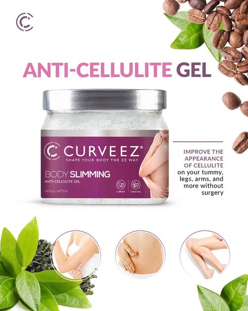 CURVEEZ Slimming Cream, Navel Arm Leg Belly Fat Burning Cream, Weight Loss Skin Firming Moisturizing Massage Gel for Cellulite, Soothing, Relaxing, Tightening & Slimming (16 Oz)