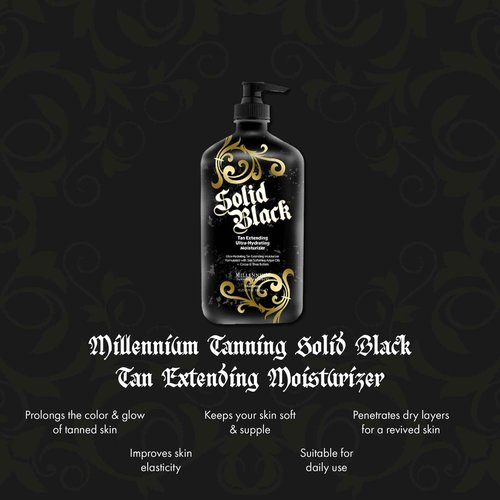 Millennium Tanning Products SOLID BLACK TAN EXTENDER Moisturizer with Argan Oils 18.25 oz