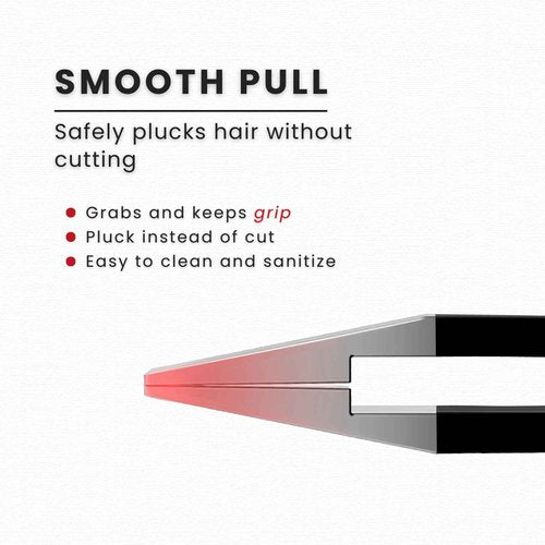 Eyebrow Tweezers Women Facial Hair, Stainless Steel Facial Hair Removal Precision Tweezer for Men & Women in Black, Slanted Tip Eyebrow Plucker for Easy Plucking, Professional Tweezers by AURAY (10)