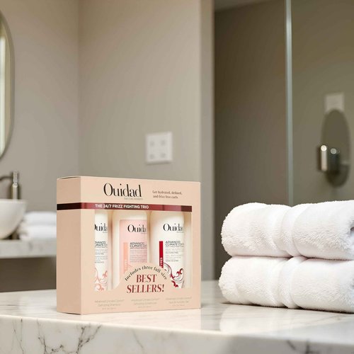 Ouidad Advanced Climate Control Heat & Humidity Styling Kit, Holiday Gift for Curly Hair, Anti-Frizz Formula Locks in Moisture & Blocks Humidity, Flexible Long-Lasting Hold, No Parabens or Sulfates