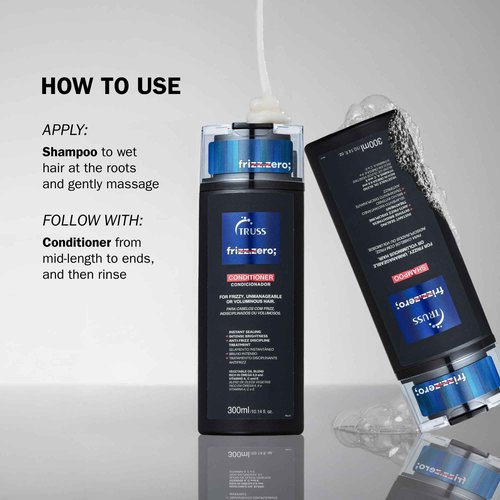 Truss Frizz Zero Shampoo - Shampoo For Frizzy Hair - Anti Frizz, Anti Humidity Formula Protects Against Moisture While Providing Volume And Shine And Free Of Split Ends