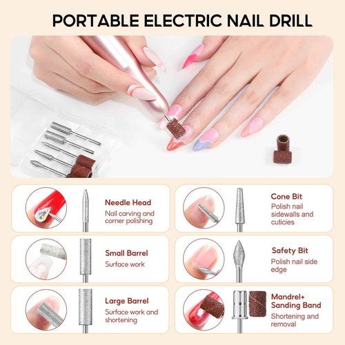 Peacecolor Gel Nail Polish Kit with U V Light and Drill,59PCs Gel Nail Kit 35 Colors with 5PC Matte/Glossy/Glitter Top Base Coat Nail Art Rhinestone Manicure starter Kit Soak Off Gifts for Girls