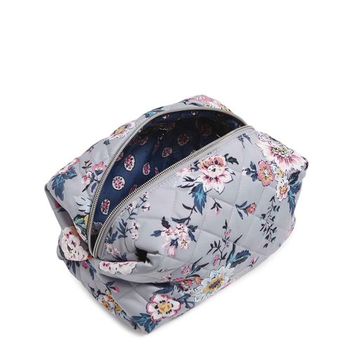 Vera Bradley Performance Twill Large Cosmetic Makeup Organizer Bag, Parisian Bouquet
