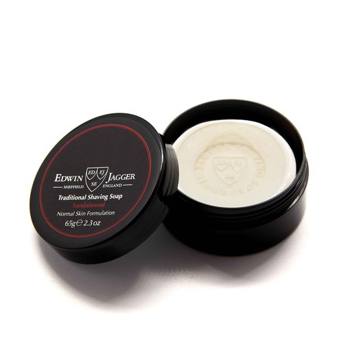 Edwin Jagger SSSWT Sandalwood 99.9% Natural Traditional Shaving Soap 65g Travel Tub
