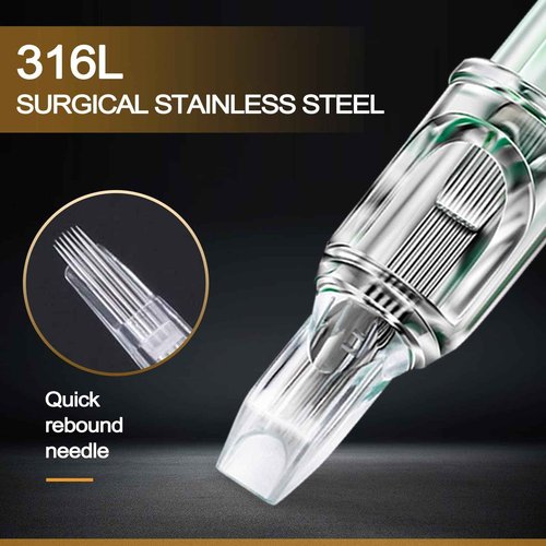 Tattoo Cartridge Needles - Yuelong 100pcs Tattoo Needles Mixed Round Liner Shader Magnum 3RL 5RL 7RL 5RS 7RS 7M1 9M1 11M1 7CM 9CM Assorted Needles with Membrane for Tattoo Artist