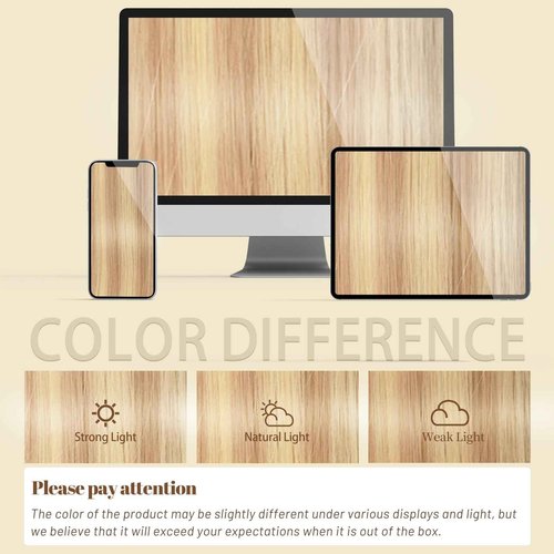 DNE Tape in Hair Extensions Real Human Hair 16 inches 20Pcs/50g/Pack Seamless #27/613 Light Color Straight Invisible Double Sided Tape in Hair Extensions for Women/Girls Can Bleached and Curl