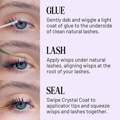 Lilac St. Lash Applicator for Faux Eyelash Clusters - Custom made for Precision Lash Placement - Use for Lash Extension Wisps and False Lashes