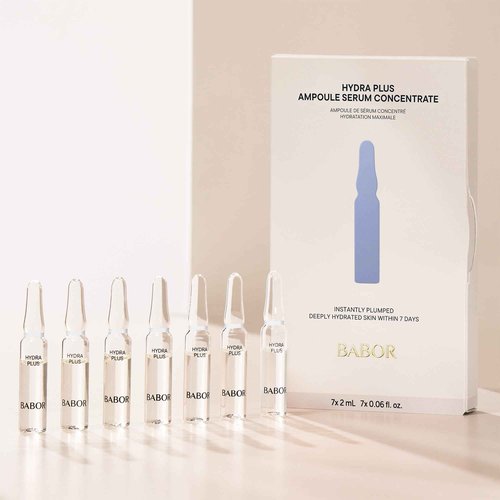 BABOR Hydra Plus Ampoule Concentrate, Moisturizing Skincare Capsule, Hyaluronic Acid Serum, Deeply Nourish to Plump and Smooth Skin, Anti Aging Serum 7 Day Treatment