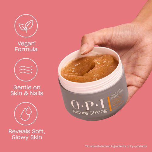 OPI Nature Strong Nails & Skin - Smooth It Out Hand & Foot Scrub | Gently Exfoliates Rough, Dry Skin for Moisturizing, Hydrated Skin | 8.4 Fl Oz | 250 mL