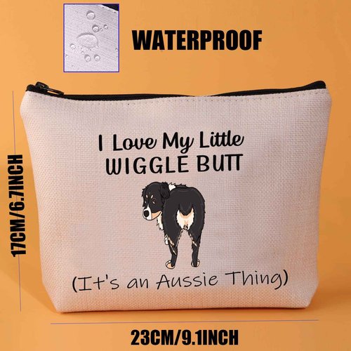 JYTAPP Aussie Lover Gift Australian Shepherd Dog Owner Gift Aussie Mom Cosmetics Bag It's An Aussie Thing Makeup Bag Dog Gift