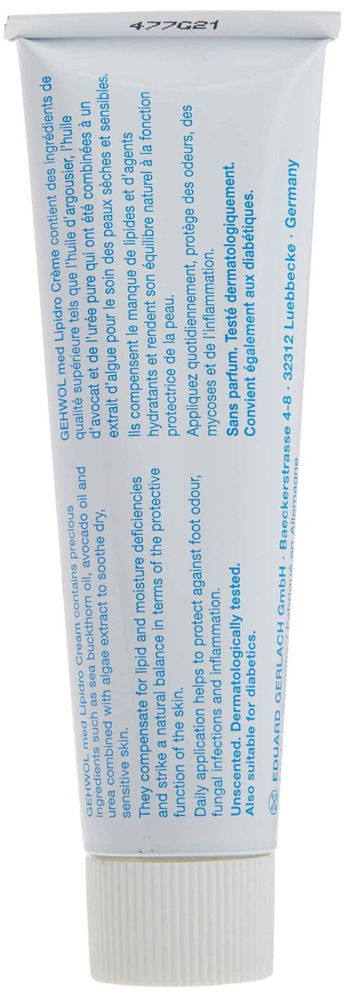 Gehwol Med Lipidro Cream for Unisex, 2.6 Fl Oz (Pack of 1)