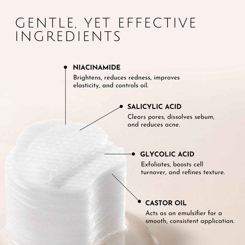 Monopoli Skin Exfoliating Pads | Gentle Yet Effective Physical Exfoliation | Dual-Sided for Smoothing and Soothing | Essential for Daily Skincare Routines | Single 50pcs/jar