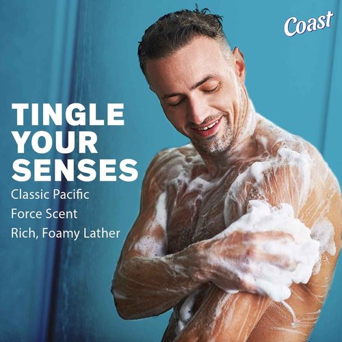 Coast 2-in-1 Hair and Body Wash, Classic Scent - Men's Body Wash, Shampoo & Conditioner - 6 Pack x 18 Fl Oz - Moisturizing & Refreshing Rich Lather for Energized And Clean Skin