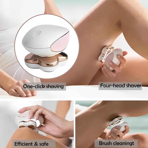 Electric Razors for Women Legs, Painless Hair Removal Device with LED Light, Faultless Shaver for Women, Personal Care Products, Instant (with Storage Bag and Adapter)