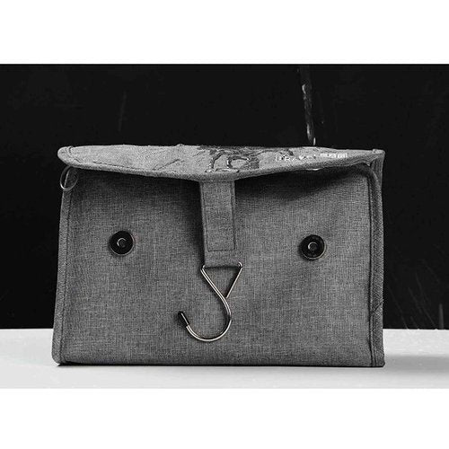Big Hippo Toiletry Bag, Hanging Toiletry Travel Organizer Travel Bag for Men & Women, Water-resistant Makeup Cosmetic Bag (Black)