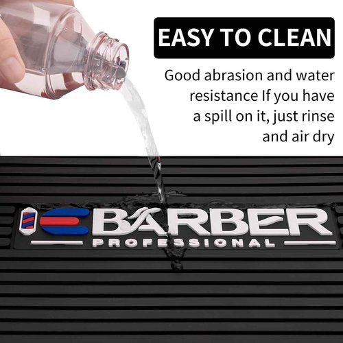 IEBARBER Magnetic Barber Mat for Station Barber Organizer Mat for Clipper Salon Station Tools with 4 Slots for Clippers Salon Barbershop Work Station Pads Anti Slip(4 Slots)