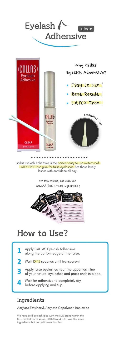 CALLAS Eyelash Adhesive Clear & Black Duo 0.17fl oz/5ml