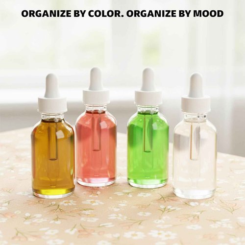 28 Pcs Clear 2oz Dropper Bottles Glass,60ml Empty Bottles,Leakproof for Tinctures, Essential Oils for Storage and Travel,Bottles for Droppers for Oils, Medicine Dropper, Eye Dropper