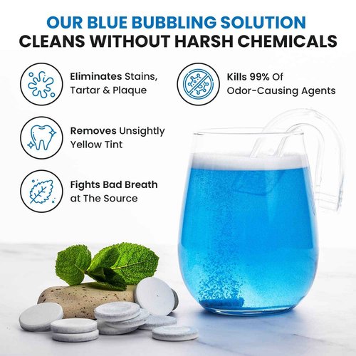 240 Units Retainer and Denture Cleaning Tablets (8 Months Supply) - Cleaner Removes Plaque, Stains from Dentures, Retainers, Night Guards, Mouth Guard, Aligners and Removable Dental Appliances