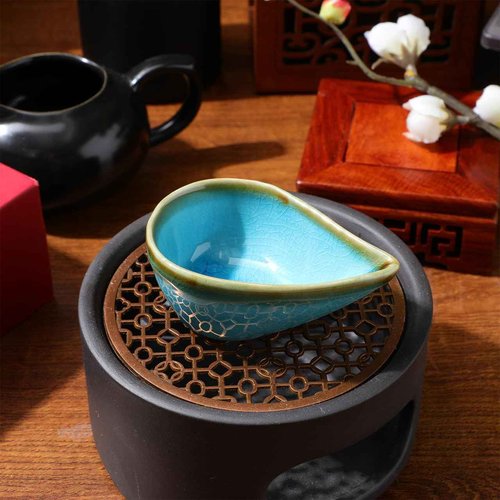 KALLORY Essential Oil Mixing Dish, Ceramic Facial Mask Mixing Bowl Aroma Oil Holder Small Spa Dishes for Salon