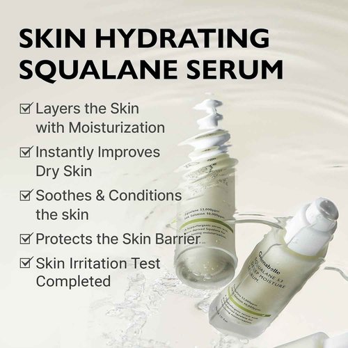 Genabelle Squalane 53 Deep Moisture Serum– Hydrating Serum with Plant-Based Squalane, Pine Exosomes for Long-Lasting Moisture, Skin Barrier & Radiance