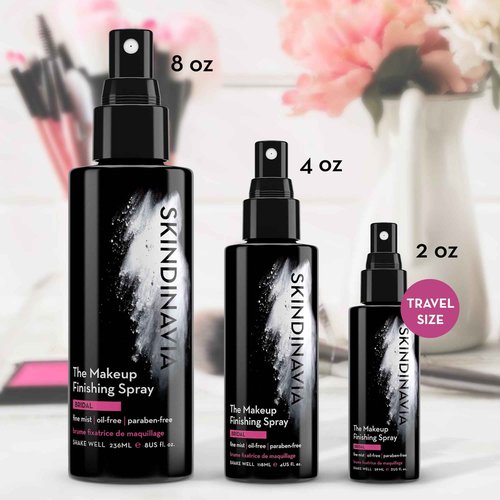 Skindinavia The Makeup Finishing Spray, Bridal Makeup Setting Spray, All-Day Wear, Long-Lasting Up to 16+ Hours, Heat-Resistant & Waterproof, Wedding Day, Bridal Shower Gift, 4.0 Oz