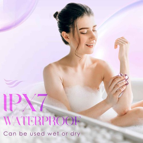 Electric Razors for Women Legs - Painless Body Shavers for Sensitive Skin - 5 in 1 Cordless Lady Trimmer for Women's Leg, Bikini and Face - Waterproof Wet/Dry Remover, Rechargeable, Pink