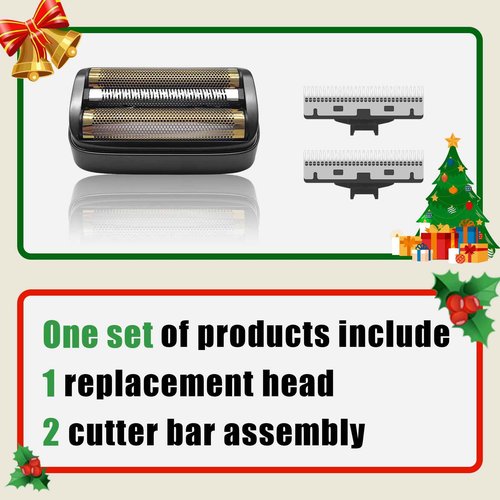 Shaver Replacement Foil and Inner Cutters Compatible with Andis 17300 reSURGE Electric Shaver,Black (2 Pack)