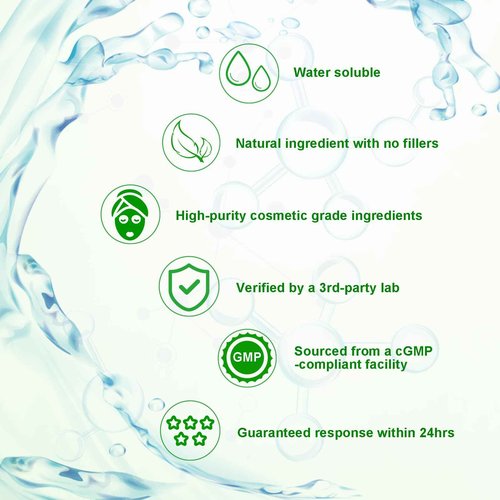 MAYKER Pure Hyaluronic Acid Powder, 1.41 oz | Low Molecular Weight, Cosmetic Grade | For DIY Serums, Creams, Moisturizers | Clear, Watery Texture After Fully Dissolved