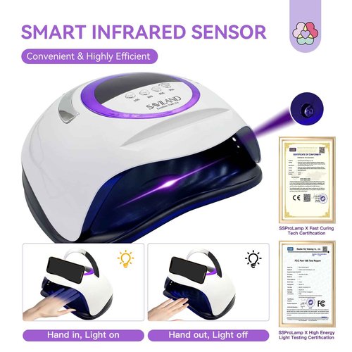 SAVILAND 300W U V LED Nail Lamp: Motion Sensor Nail Dryer Super Fast Curing U V Light SAVILAND Nail Face Mask for Nail Drill: Salon Clear Visibility & Comfortable Wear Full Face Mask Splash Resistant
