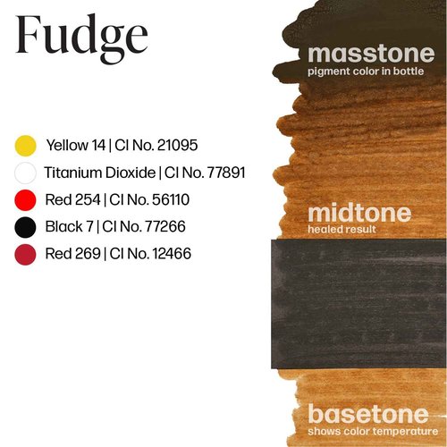 Perma Blend - Fudge - Microblading Ink for Permanent Eyeliner - Professional Tattoo Ink - Cool Medium/Dark Brown Tattoo Ink Makeup - Vegan (0.5 oz)